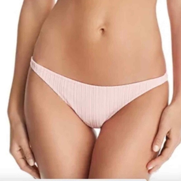 NEW Onia | Ashley Swimsuit Bikini Bottom RIBBED SIZE LARGE Tahiti Pink NWT - Picture 1 of 7